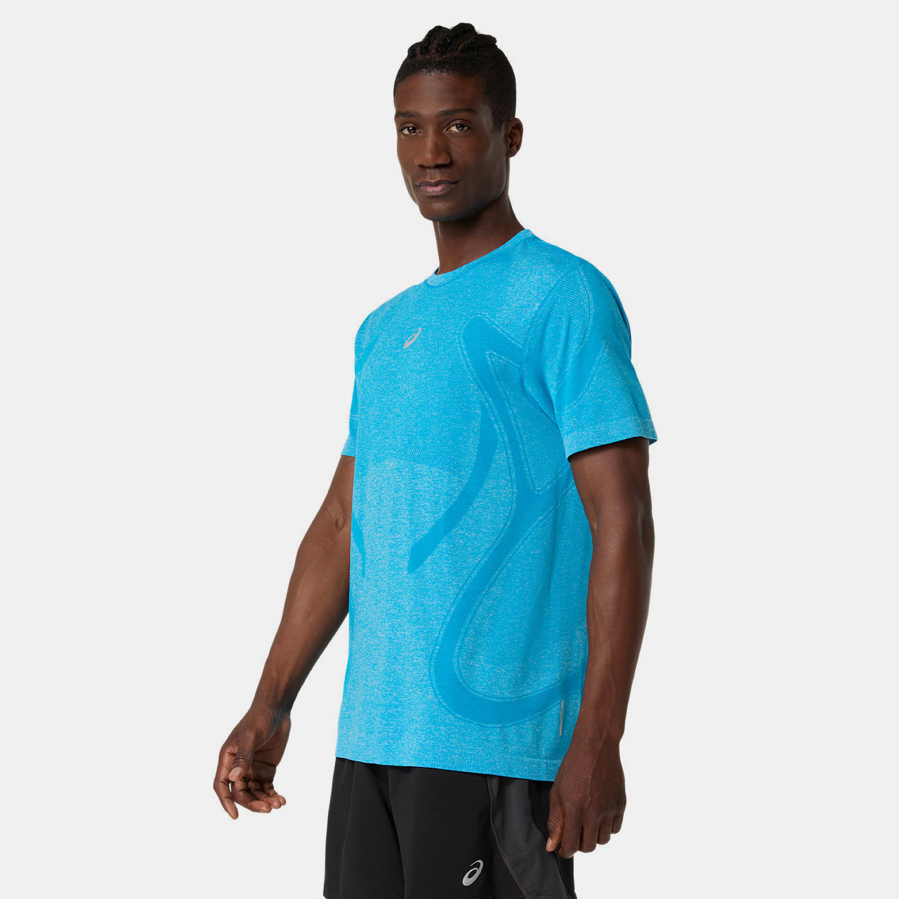 Asics Road Seamless Ss Top Erkek Mavi Kısa Kollu Tshirt - 2011D355