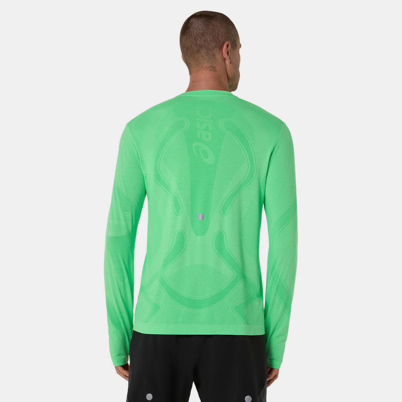 Asics Road Seamless Ls Top Erkek Yeşil Uzun Kollu Tshirt