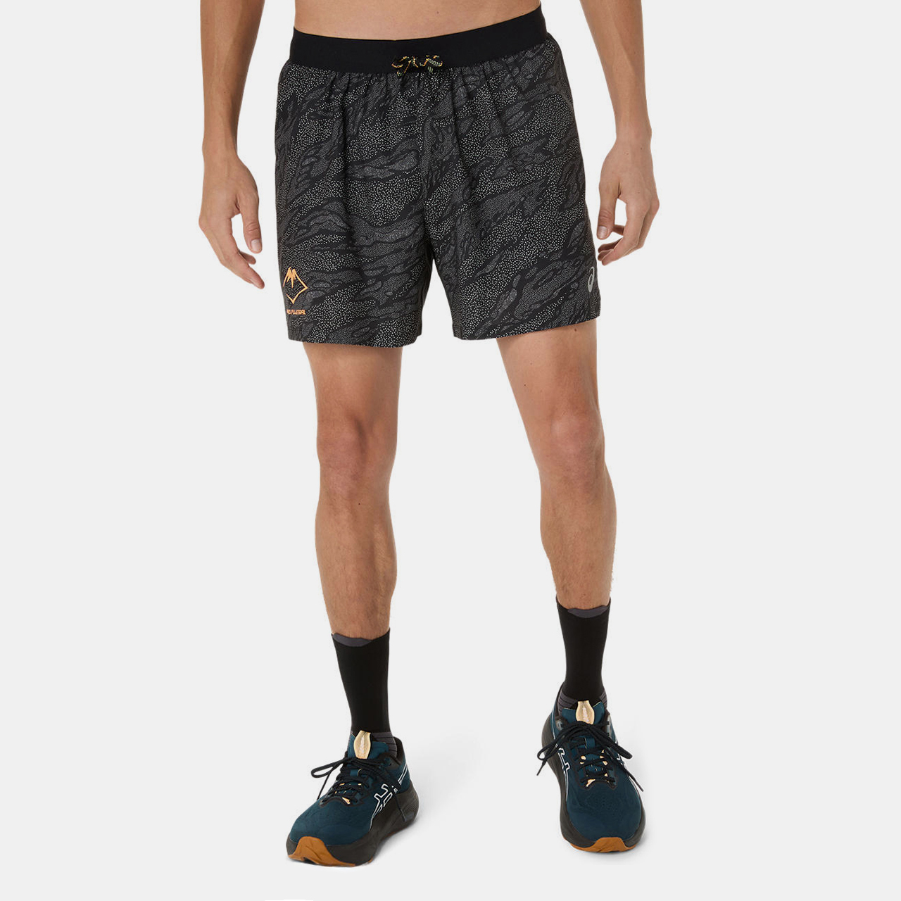 Asics Fujitrail All Over Print 5In Short Erkek Siyah Şort
