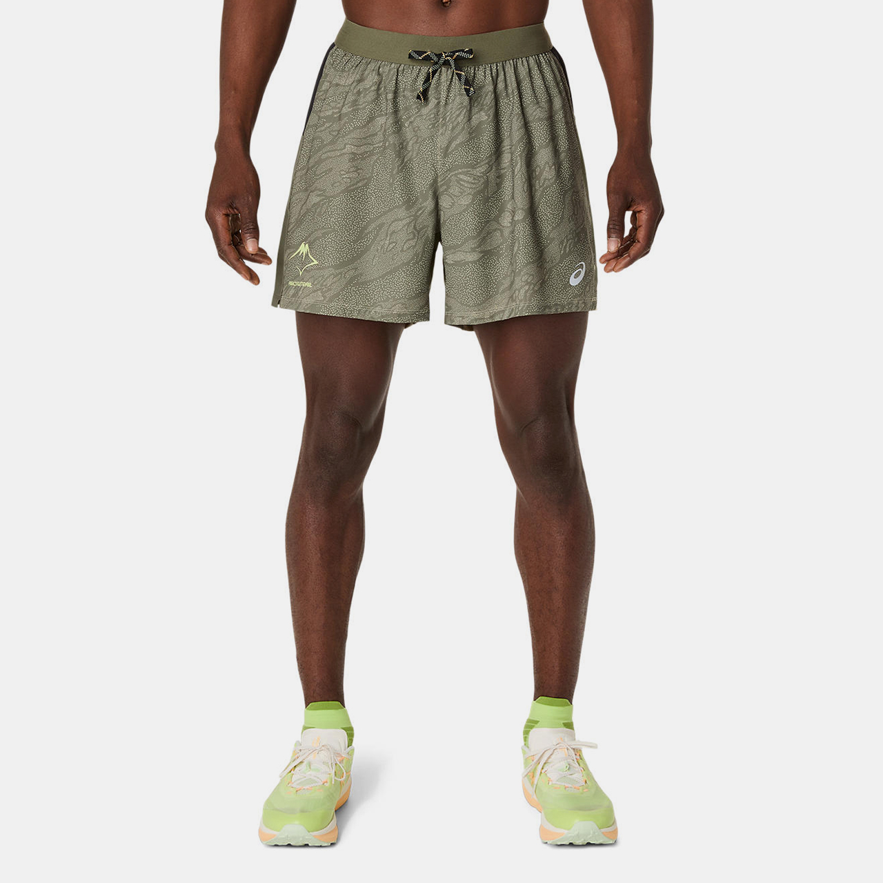 Asics Fujitrail All Over Print 5In Short Erkek Yeşil Şort