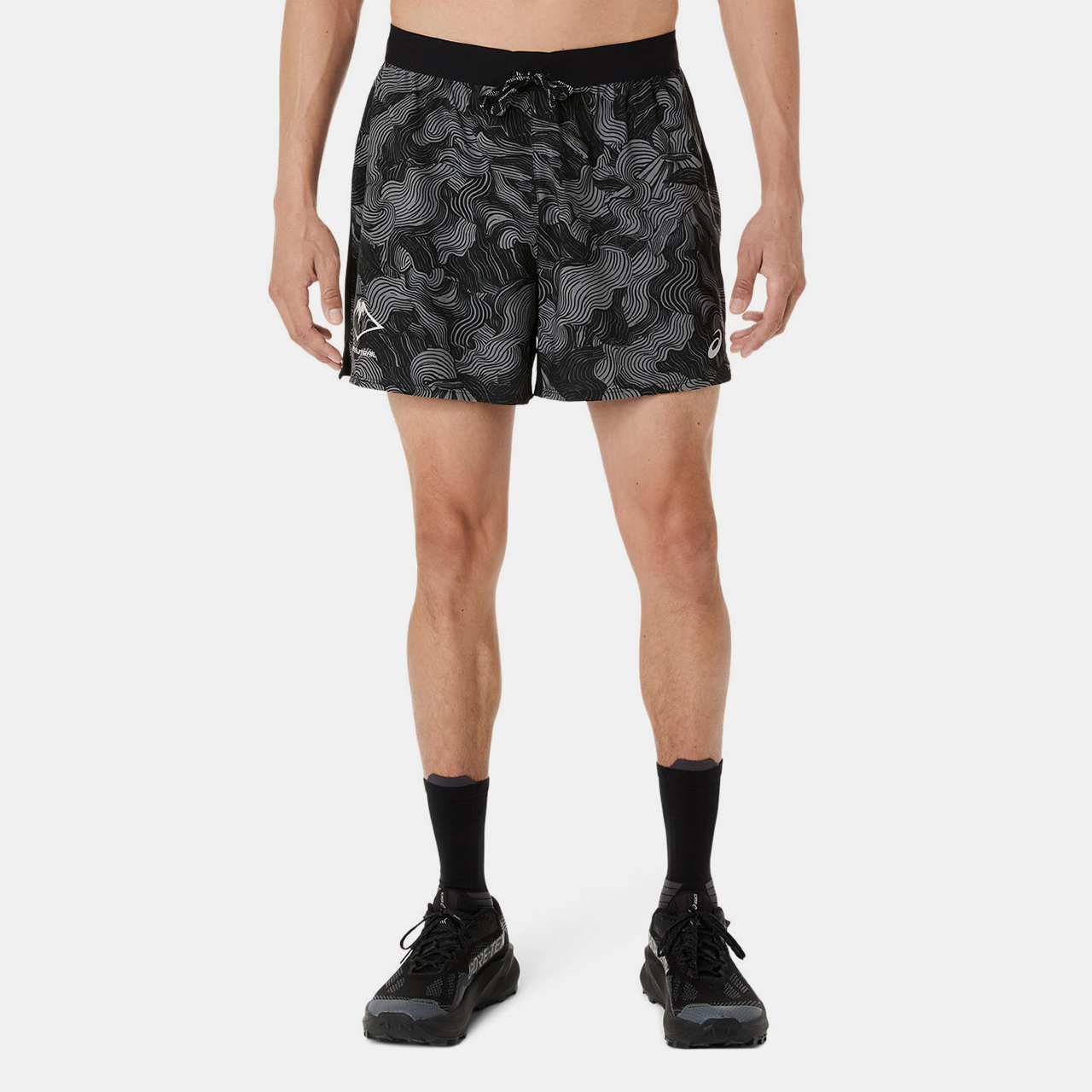 Asics Fujitrail All Over Print 5In Short Erkek Siyah Şort