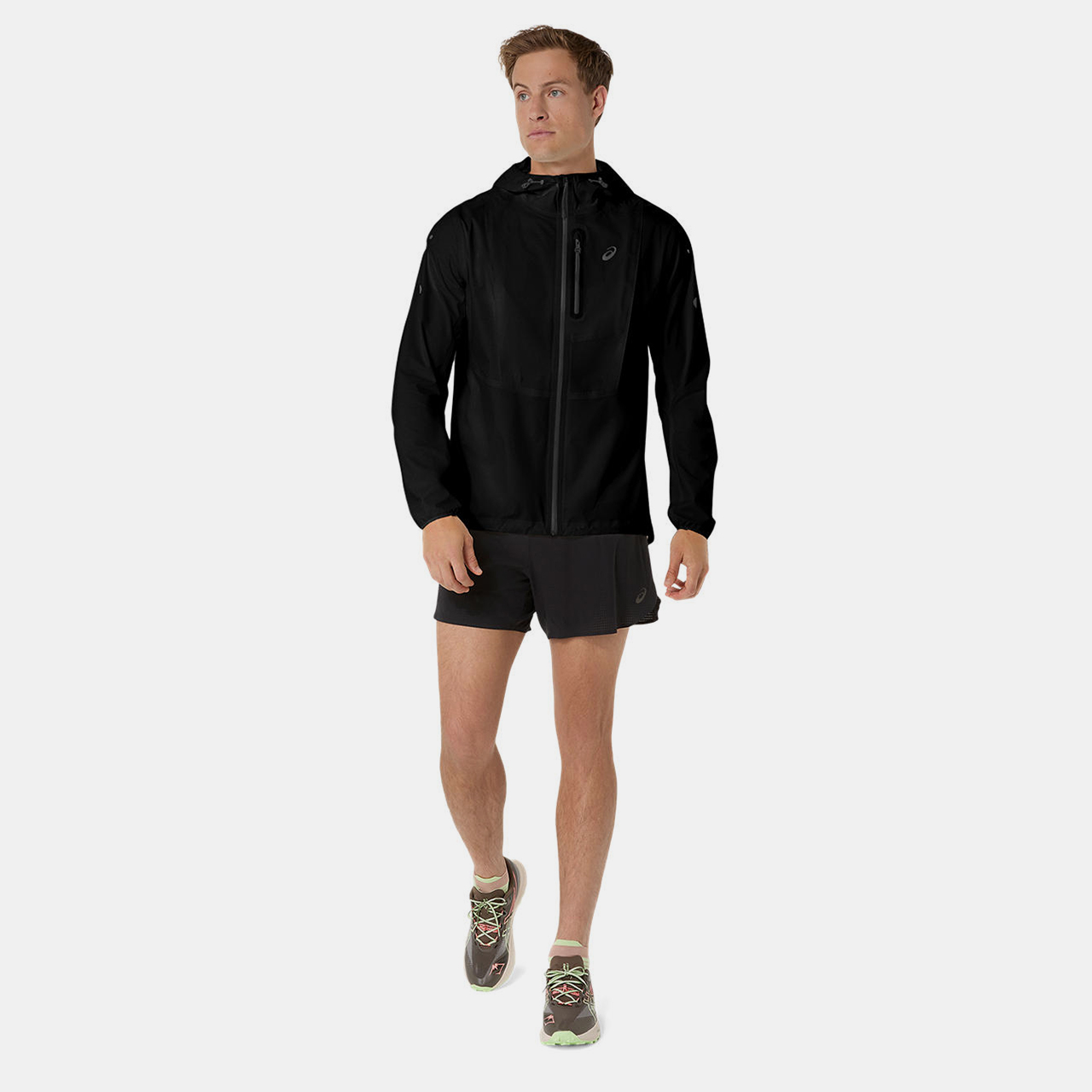 Asics Fujitrail Elite Waterproof Jacket Erkek Siyah Yağmurluk