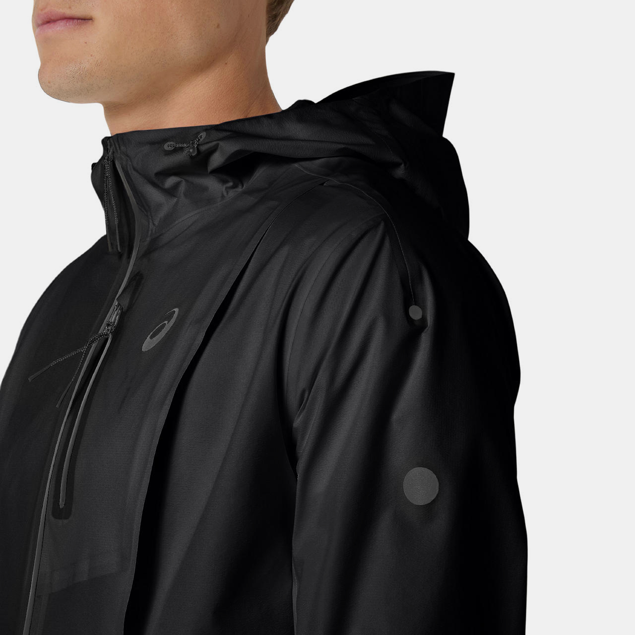 Asics Fujitrail Elite Waterproof Jacket Erkek Siyah Yağmurluk