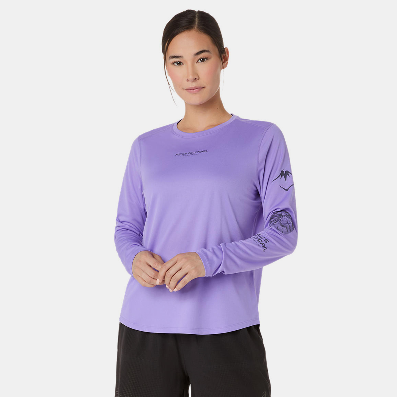 Asics Fujitrail Logo Ls Top Kadın Mor Uzun Kollu Tshirt - 2012D430