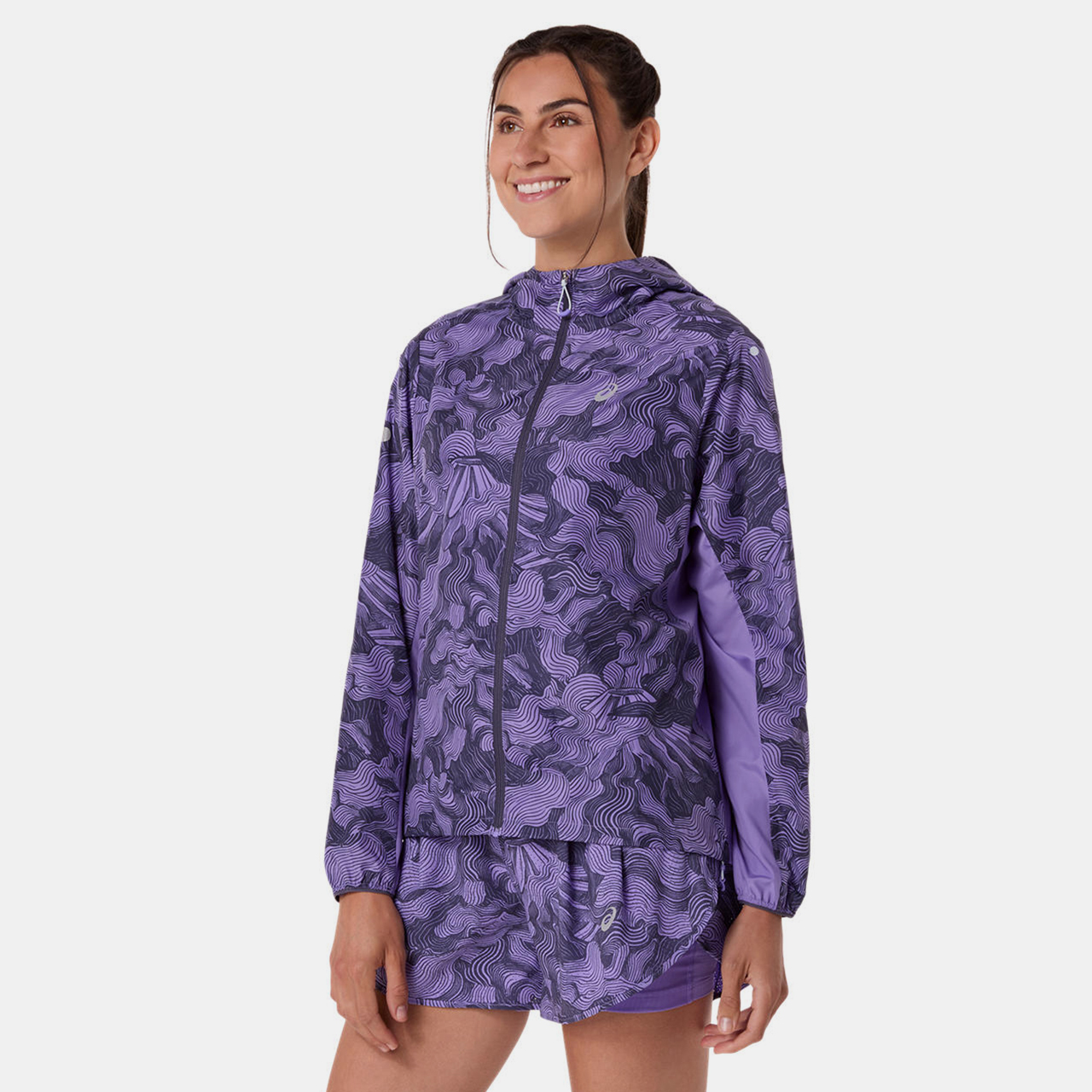 ASICS 競パン SPURTeX ASM101 パープル S アシックス Asics Fujitrail Packable Jacket Kadın Mor Ceket - 2012D431-500