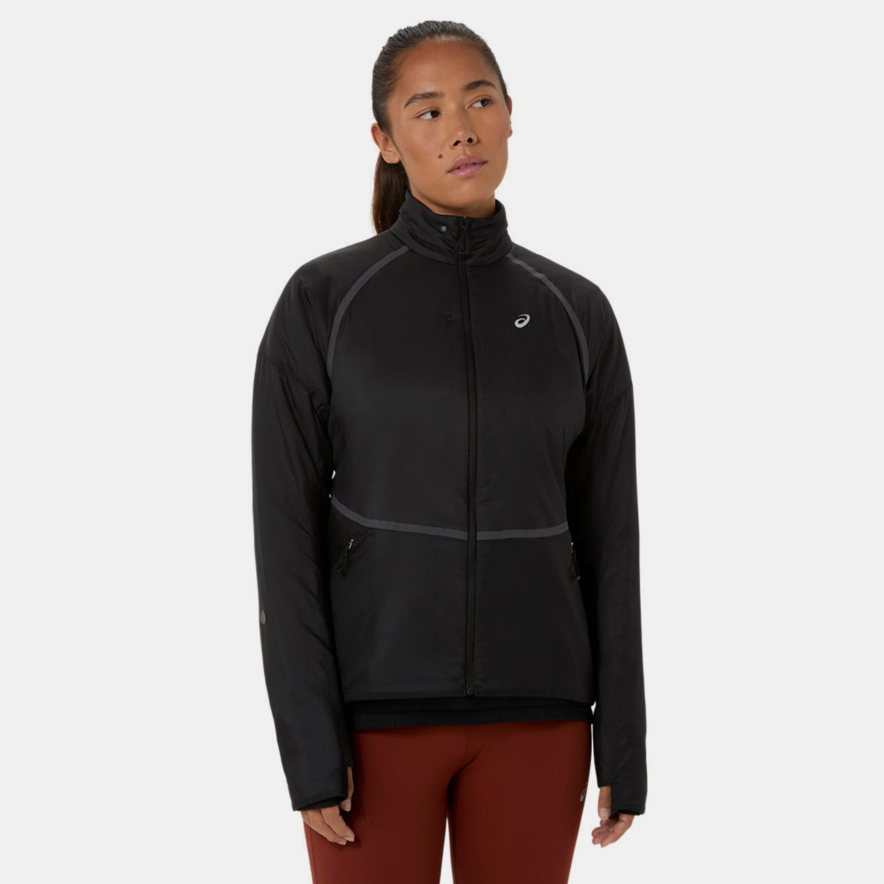Asics Road Winter Run Jacket Kadın Siyah Rüzgarlık - 2012D480-001