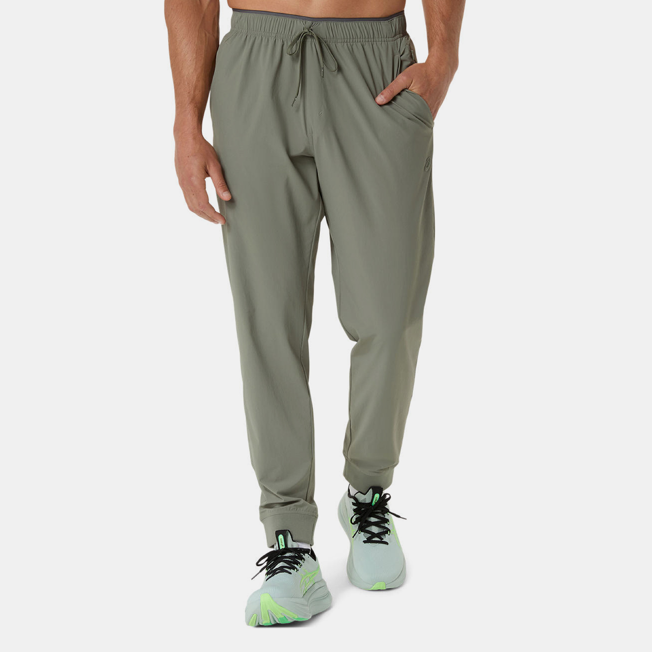 Asics Comfort Core Stretch Woven Pant Erkek Yeşil Eşofman Altı