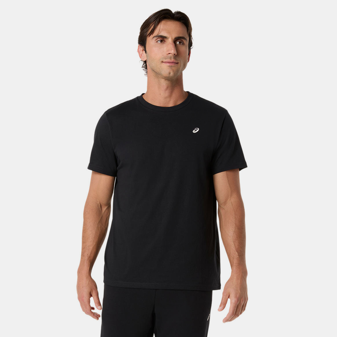 Asics Asics Spiral Embroidery Tee Erkek Siyah Kısa Kollu Tshirt