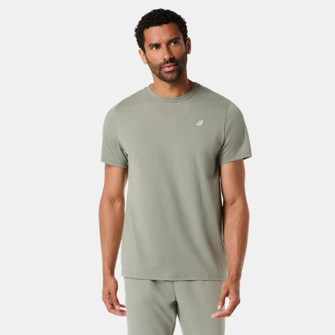 Asics Asics Spiral Embroidery Tee Erkek Siyah Kısa Kollu Tshirt