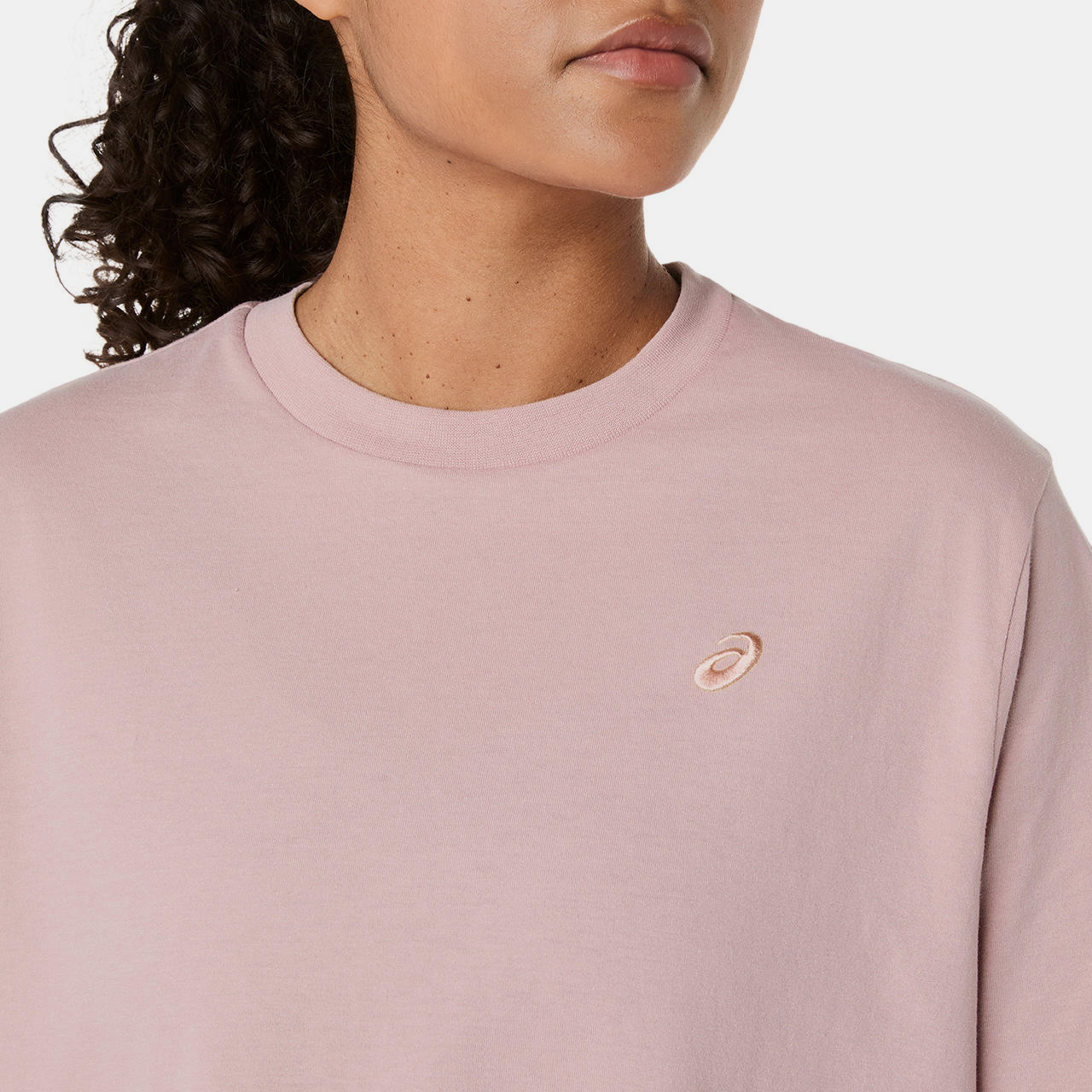 Asics Asics Spiral Embroidery Relaxed Tee Kadın Pembe Kısa Kollu