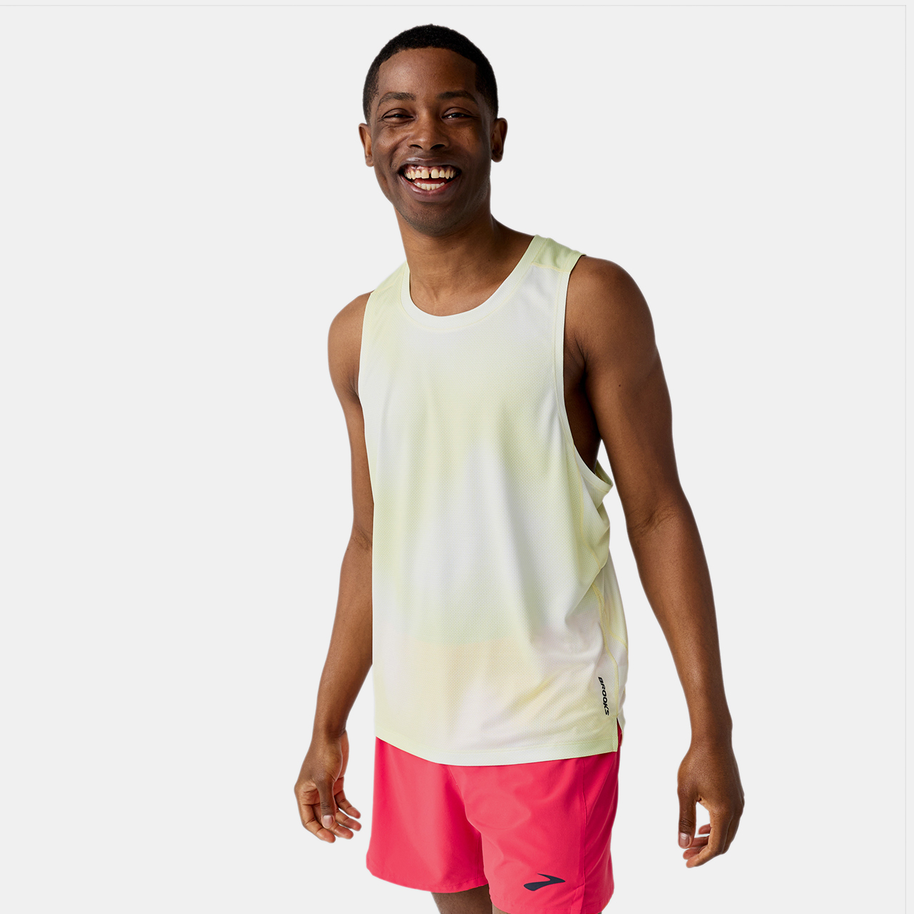 Brooks Dash Singlet Printed Erkek Sarı Atlet - 211589765 Fiyatı
