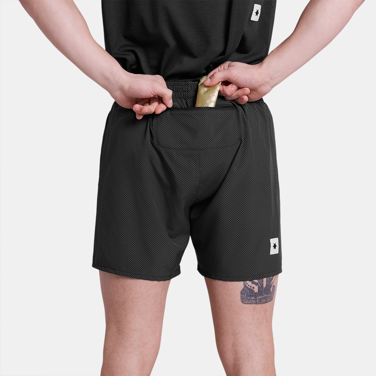 Saysky Zig Zag Pace Shorts 5' Erkek Siyah Şort - Sm40014-1062