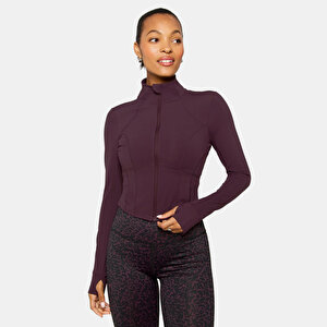 Perfect Storm Cropped Train Jacket - Bordo