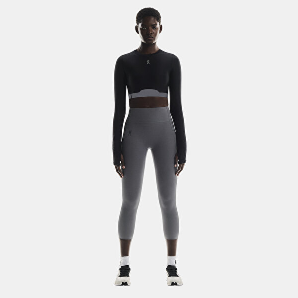 Train Long Sleeve Crop - Siyah