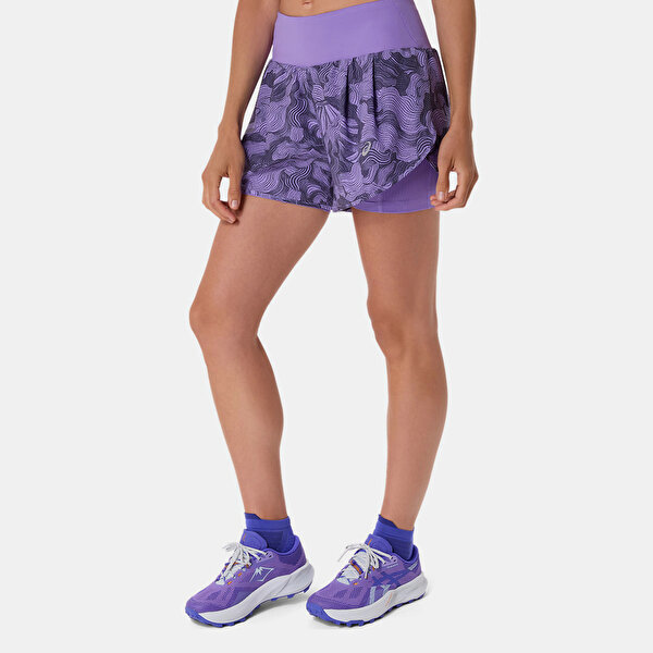 ASICS Road All Over Print 2-N-1 3.5In Short - 2