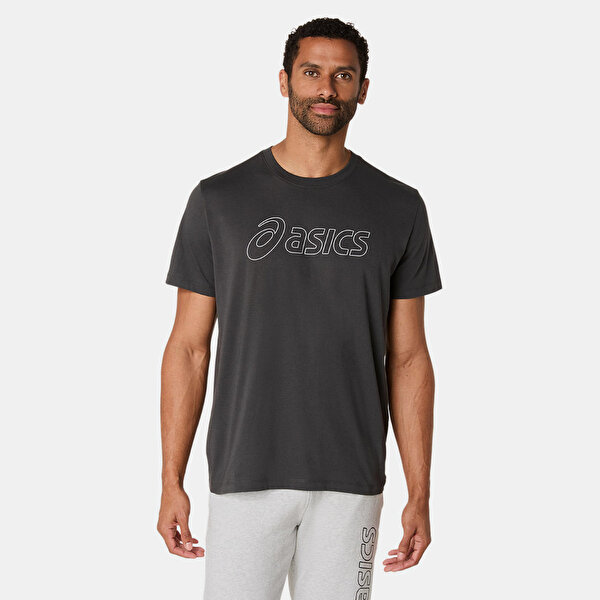 Asics Logo Ss Tee - Gri