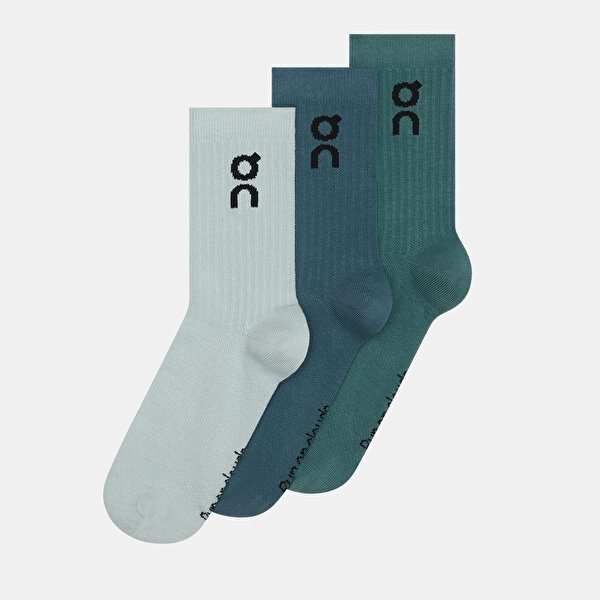 Logo Sock High 3P - Yeşil