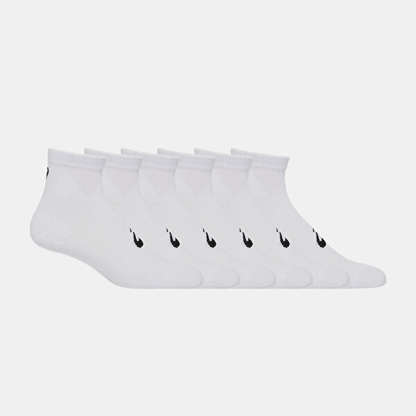 6Ppk Quarter Sock - Beyaz