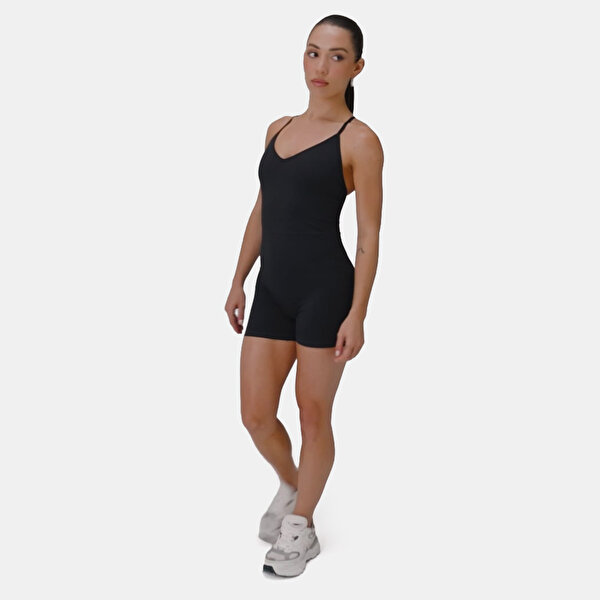 Fabletics Booty Scrunch Pureluxe V-back Jumpsuit 4" - 1