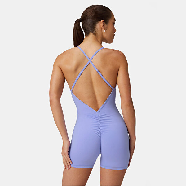 Booty Scrunch Pureluxe V-back Jumpsuit 4" - 4