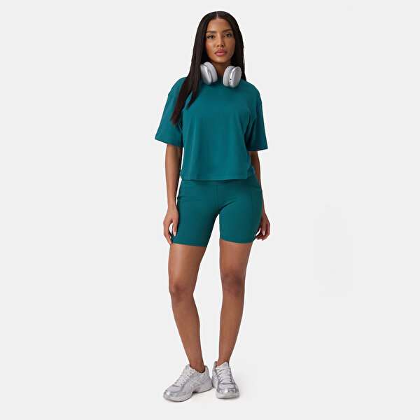 100% Cotton Boxy Tee - Yeşil